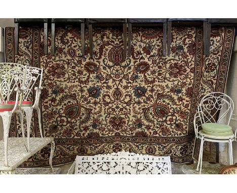 FINE NORTH EAST PERSIAN TABRIZ CARPET 372CMS X 278CMS