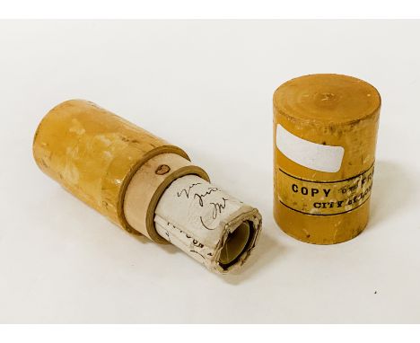 1866 FREEDOM TICKET FOR JAMES KING CLARK - VELLUM &amp; EMBOSED SEAL SOME OTHER EPHEMERA IN CASE (CITY OF LONDON)