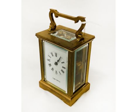 MAPPIN &amp; WEBB CARRIAGE CLOCK - IN WORKING ORDER 12.5CMS (H) APPROX