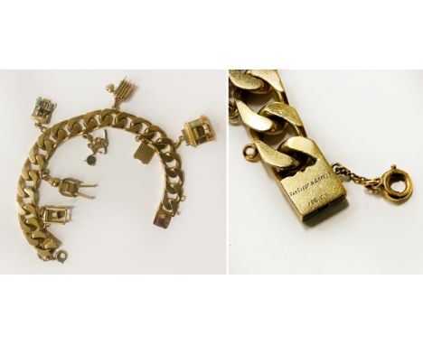 18CT GOLD VAN CLEEF &amp; ARPELS CHARM BRACELET WEIGHING 56 GRAMS - THERE IS A REFERENCE NUMBER ON THE CLASP 196 CSA. GREAT V