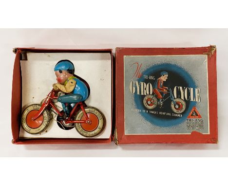 VINTAGE BOXED TRI-ANG GYRO CYCLE TOY
