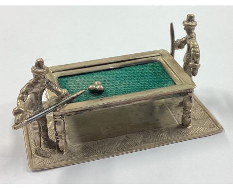 An Antique Dutch silver snooker table toy. Approx. 39 grams. Est. £40 - £60.