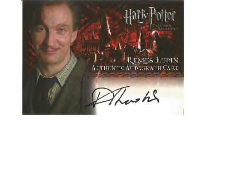 David Thewlis as Remus Lupin signed Harry Potter Collection autographed Artbox trading card. Each card has picture of the cha