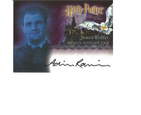 Adrian Rawlins as James Potter signed Harry Potter Collection autographed Artbox trading card. Each card has picture of the c