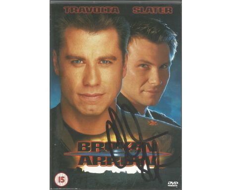 Christian Slater signed DVD sleeve of Broken Arrow. DVD included. Good Condition. All signed pieces come with a Certificate o