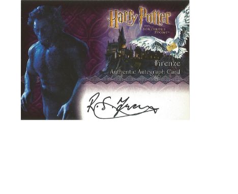 Ray Fearon as Firenze signed Harry Potter Collection autographed Artbox trading card. Each card has picture of the character 
