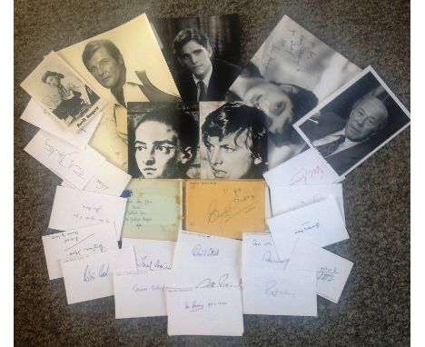 Assorted autograph collection. Includes photos, letters, album, signature pieces. Some of names included are Keith Kelly, Nic