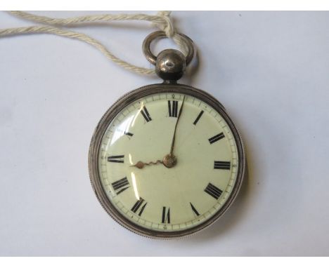 HALLMARKED SILVER PEAR CASED POCKET WATCH WITH ENAMELLED DIAL 