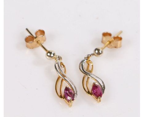 9 carat gold and ruby earrings&nbsp;
