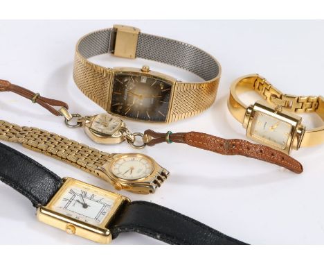 Five ladies quartz and manual wound wristwatches, to include examples by Lorus, Citizen, Timex, Accurist (5)