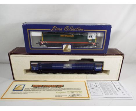 Model Railways - Hornby OO gauge - a Class 54 diesel #R358 and Lima Class 20 diesel in Eddie Stobart colours #L205069, both l