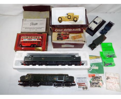 Model Railways - OO gauge Lima diesel loco # D205 in polystyrene tray, Hornby unboxed diesel loco D6736 (repainted) along wit