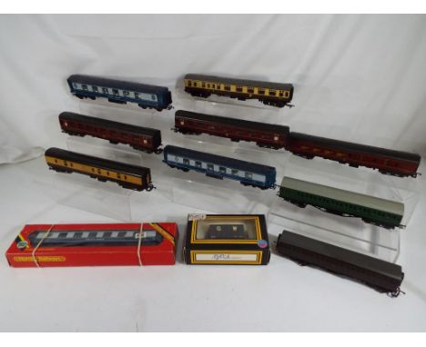 Model Railways - ten OO gauge coaches to include LIMA, RGRAFAR Limited and similar and one wagon, models range in condition f