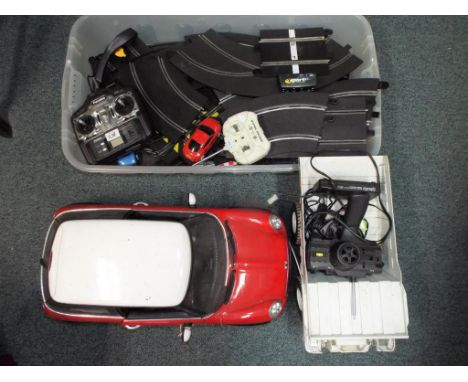 Scalextric and others - unboxed Scalextric slot racing set with Audi cars condition g to vg