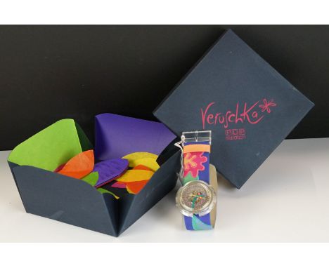 A Veruschka pop swatch watch complete with gift box. 