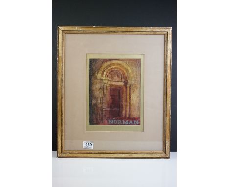 Early 20th century, an interesting pencil and oil architectural study of a doorway, inscribed ' Norman ' 
