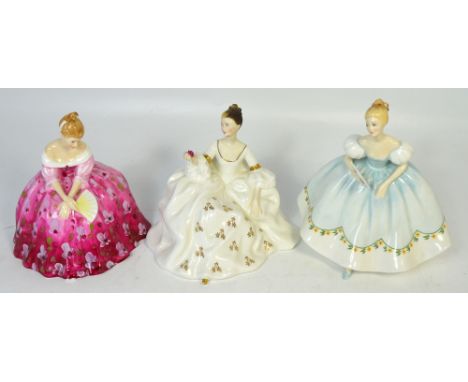 Three Royal Doulton figurines HN2803 'First Dance', HN2471 'Victoria' and HN2339 'My Love' (3).