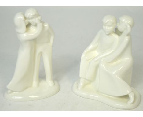 Two Royal Doulton figures from the 'Classic Images' series; HN4560 'The Secret' and HN4681 'First Kiss' (2).