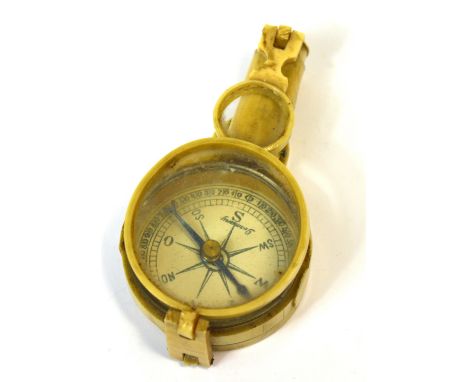 An early 20th century German folding compass.