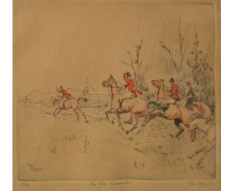 After Tom Carr (1909-1999); a limited edition print, no.34/75, 'The Bold Buccleuch', 27 x 36cm, framed.