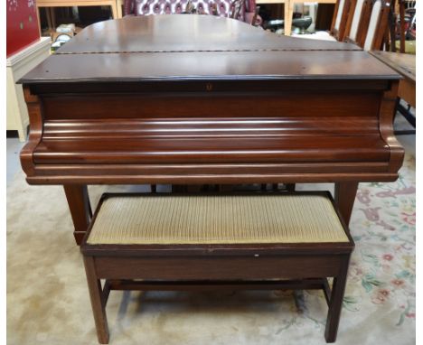 A mid 20th century Steinway & Sons baby grand piano and a matching double piano stool (2). CONDITION REPORT In good condition