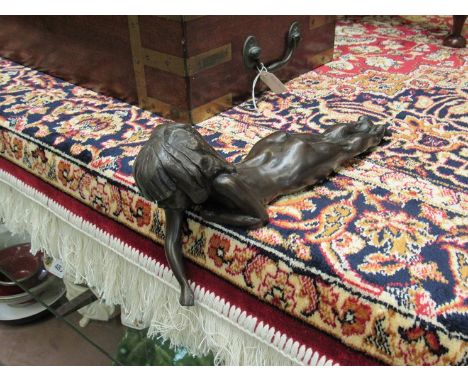 A resin bronze figure "Briony on tummy"