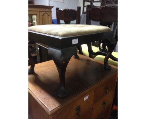 CABRIOLE LEG STOOL, W52CM