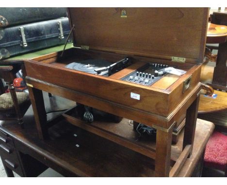 DYNATRON MUSIC SYSTEM WITH MODEL LS2928 SPEAKERS IN MAHOGANY CABINETS, W85CM