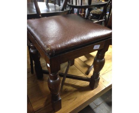 OAK STOOL, W34CM