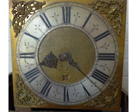 A good 18th century musical clock by Charles Chambers of Deen, Northampton - with an 11 inch square dial with calendar and si