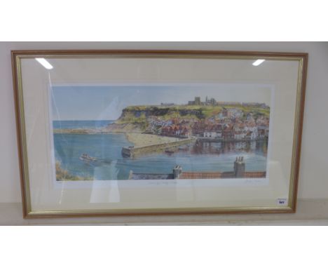 A Limited Edition print by Graham Carver entitled Summer Days, Whitby, Norht Yorks' - number 9/25 signed in pencil to margin 