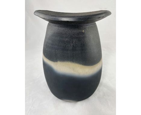 John Leach (b. 1939) for Muchelney pottery:  a "Black Mood" ovoid vase with flared rim, impressed, height 25 cm 