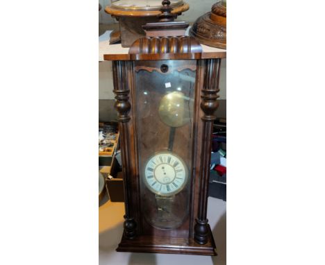 A 19th century Vienna wall clock, weight driven (incomplete - spare parts only) 