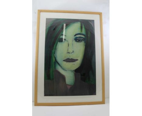 JEAN-PIERRE KUNZLER "Portrait of a Young Woman", Oil painting on canvas board, signed Kunzler, 72cm x 47cm, (information atta