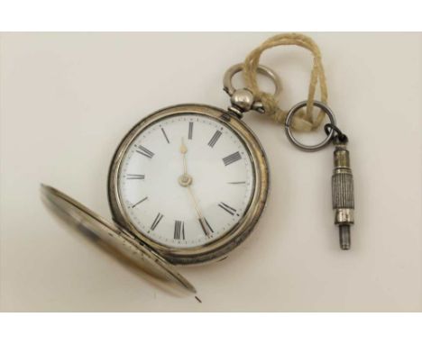 AN EARLY 20TH CENTURY SILVER HUNTER CASED GENTLEMAN'S POCKET WATCH, movement engraved "W.M. Pearce, Stratford-upon-Avon", whi