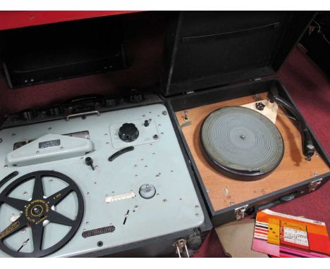 Tannoy Gramophone Unit Type G/4GS/C Having Gerrard Turntable. Wearite Ferrograph recorder (2)