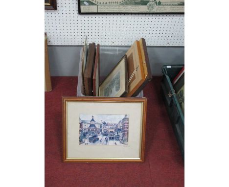 G Sidwells, Naive Study of a Dalmation, oil on board, signed lower left, 13.5cm square. N. Evans, watercolour, Terry Gorman s