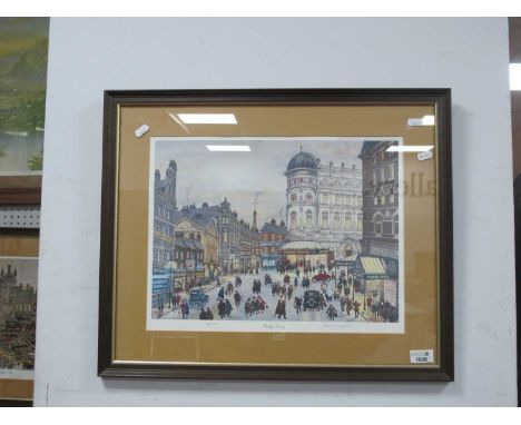 George Cunningham, 'Early Doors' Limited Edition Colour Print of 250, pencil signed and blind back stamp to border. 30 x 41cm