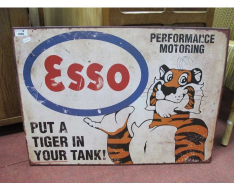 Esso 'Put a Tiger in Your Tank', metal wall sign 50 x 70cm.
