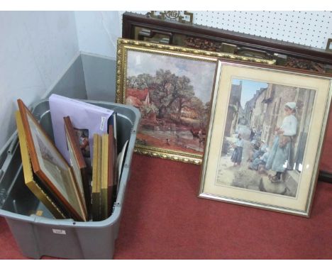 Terry Gorman, signed print of Sheffield, Thomas Kinkade prints, book and plate, etc:- One Box.