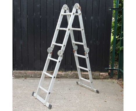 An aluminium step ladder, 172cm high