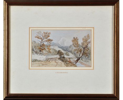 John Wilson Carmichael
(1800-1868)
"MR. DONKIN'S, OUSE BURN"
inscribed with title and colour notes
watercolour wash over penc