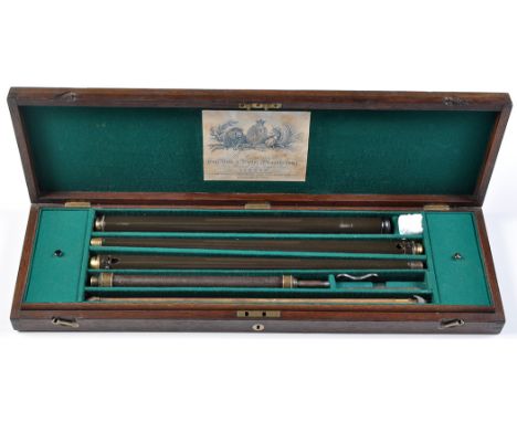 An air cane with 16 1/2in. reservoir, the screw face engraved 'Cogswell & Harrison, London', complete with two 18in. tap load