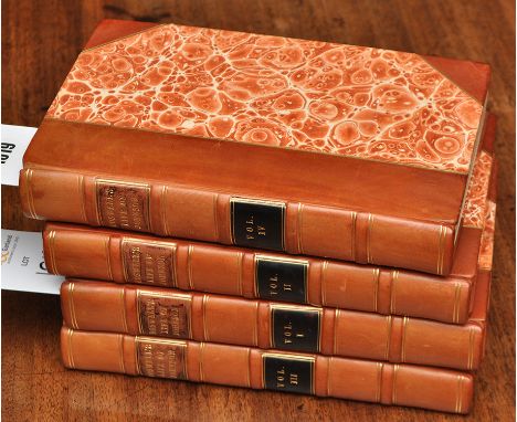 Boswell (James) The Life of Samuel Johnson, 4 vols, 8vo, modern half calf, engraved portrait and folding plates, 1822.