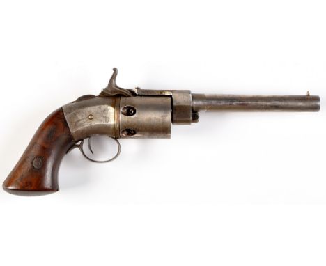 A .31 cal. Springfield Arms Co. Warners Patent belt model six shot percussion revolver, the 5in. (13cms) barrel with foresigh