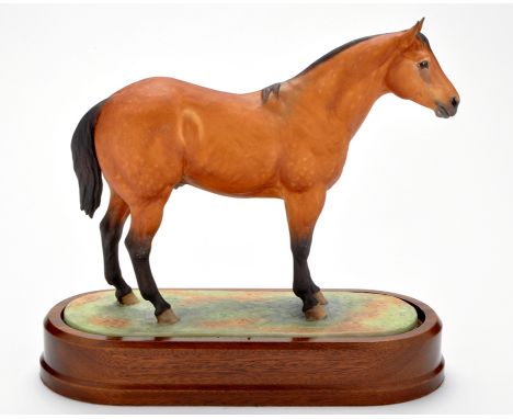 Royal Worcester equestrian figure of an "American Registered Quarter Horse", modelled by Doris Lindner, height 22cms, on hard