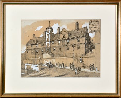 Robert John Scott Bertram
(1871-1953)
VIEWS OF OLD NEWCASTLE: BUTCHER BANK, BROADCHARE, THE KEELMEN'S HOSPITAL, THE BLACK GAT