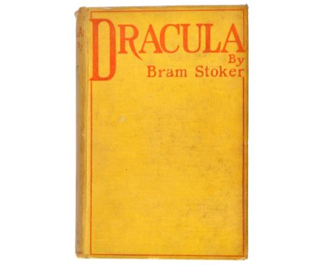 Stoker (Bram) Dracula, 8vo, original mustard-coloured cloth with red lettering, First Edition, First Printing on thicker pape