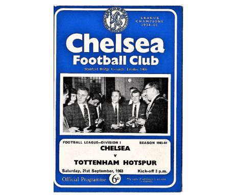 Chelsea v Tottenham Hotspur 1963 September 21st League score in pen