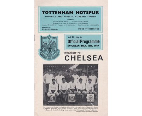Tottenham Hotspur v Chelsea 1967 March 18th League 